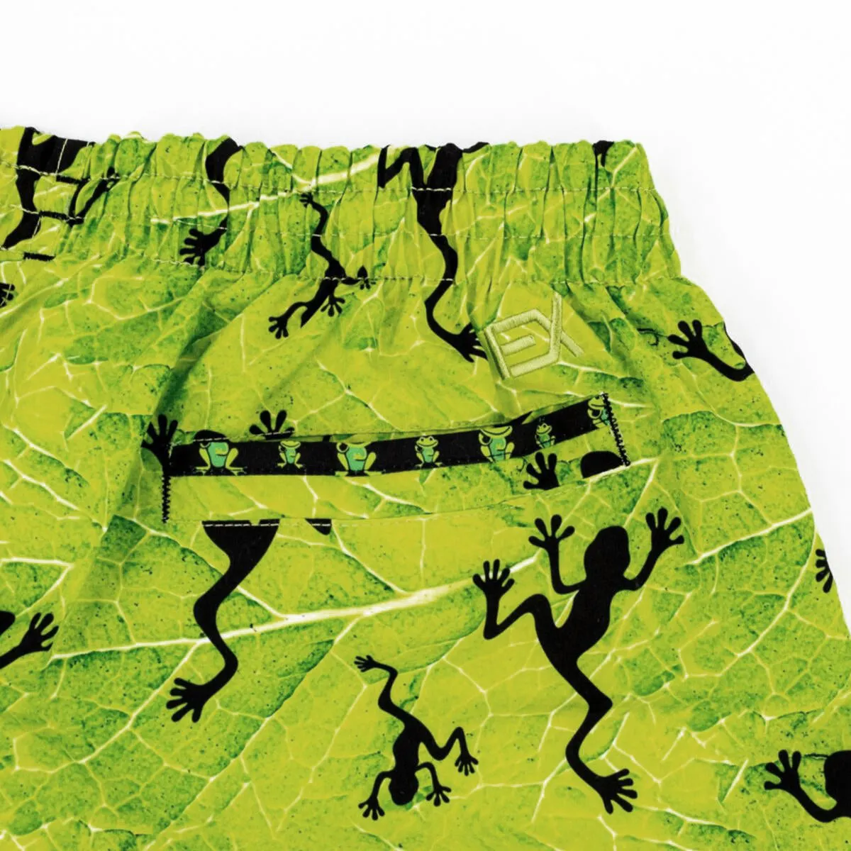 Maragogi Swim Trunks Lime Green Frogs