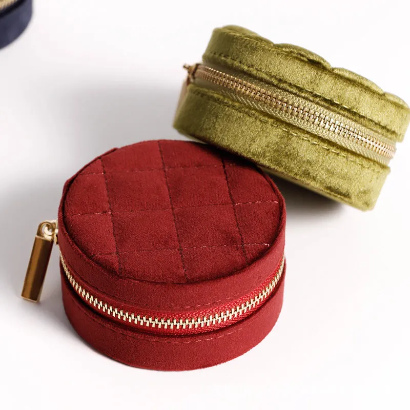 Mini Leather Jewelry Holder Boxes for Ring Earring Necklace Packaging Storage Gift Boxes for Women Girls
