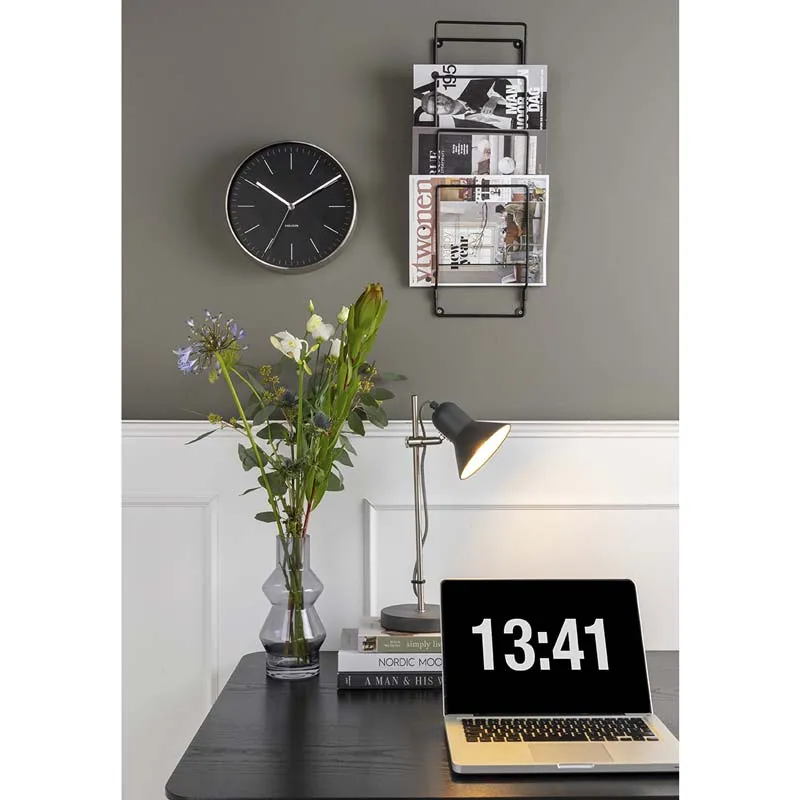 Minimal Wall Clock - Black (27.5cm)