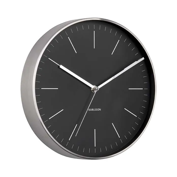 Minimal Wall Clock - Black (27.5cm)