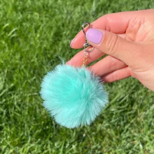 Mint PomPom Water Bottle Charm