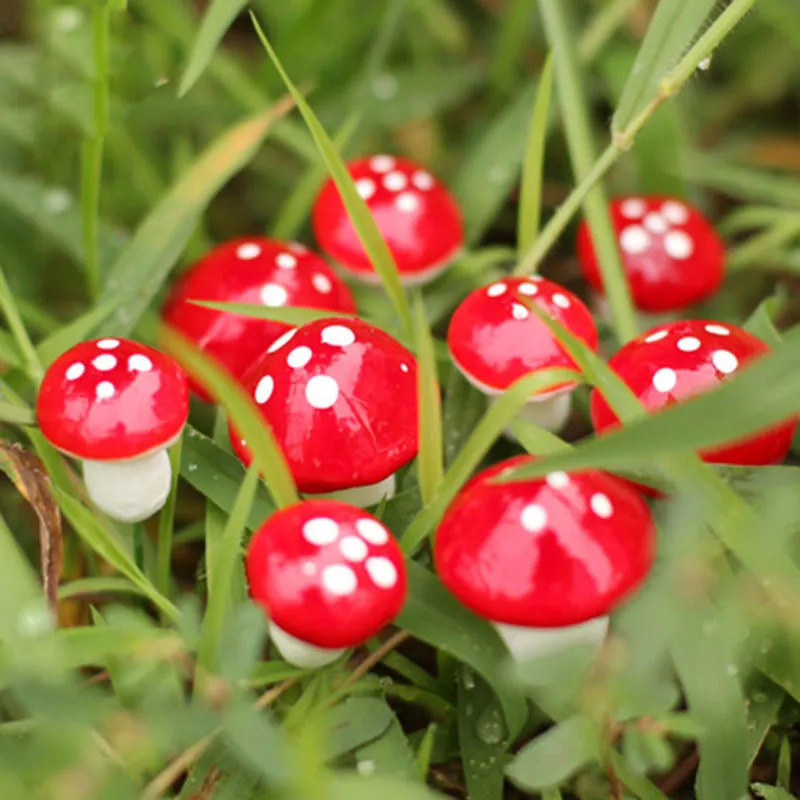 Mushroom Wire Picks x 10 pcs - Red