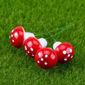 Mushroom Wire Picks x 10 pcs - Red