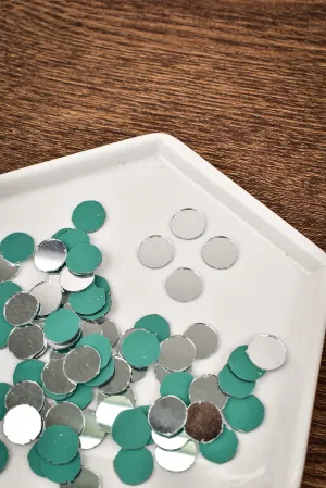 On The Soil Mirror Pieces for Embroidery,Lippan Art,Craft Works (Round Shape) 255 Plus Pieces