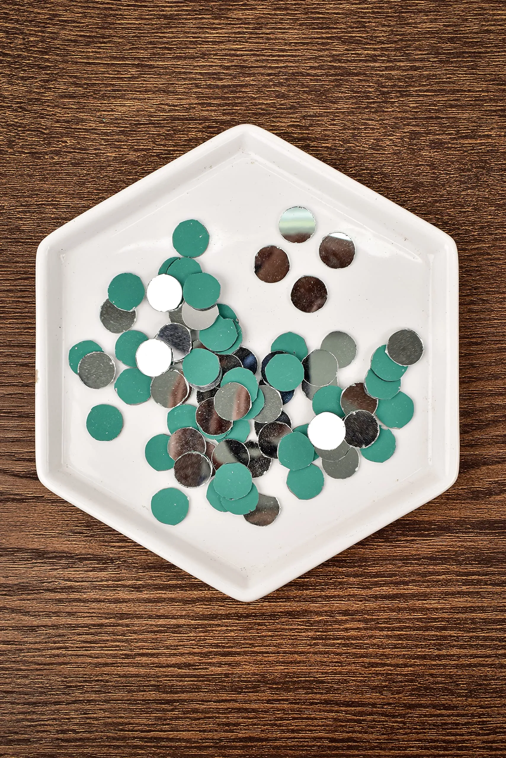 On The Soil Mirror Pieces for Embroidery,Lippan Art,Craft Works (Round Shape) 255 Plus Pieces