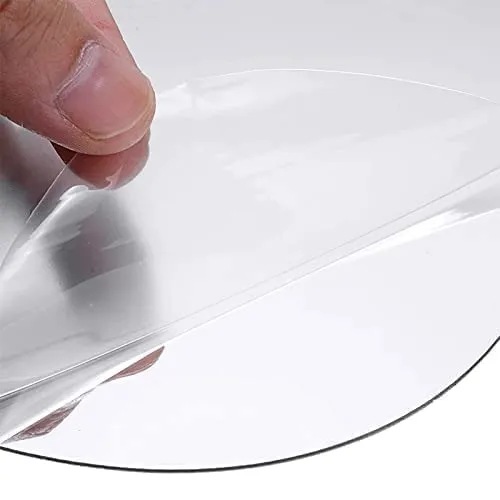 PANKTI Flexible Mirror Sheets Self-Adhesive Plastic Mirror Tiles Non-Glass Mirror Stickers for Home Decoration (Oval Shape, 30 cm x 20 cm)