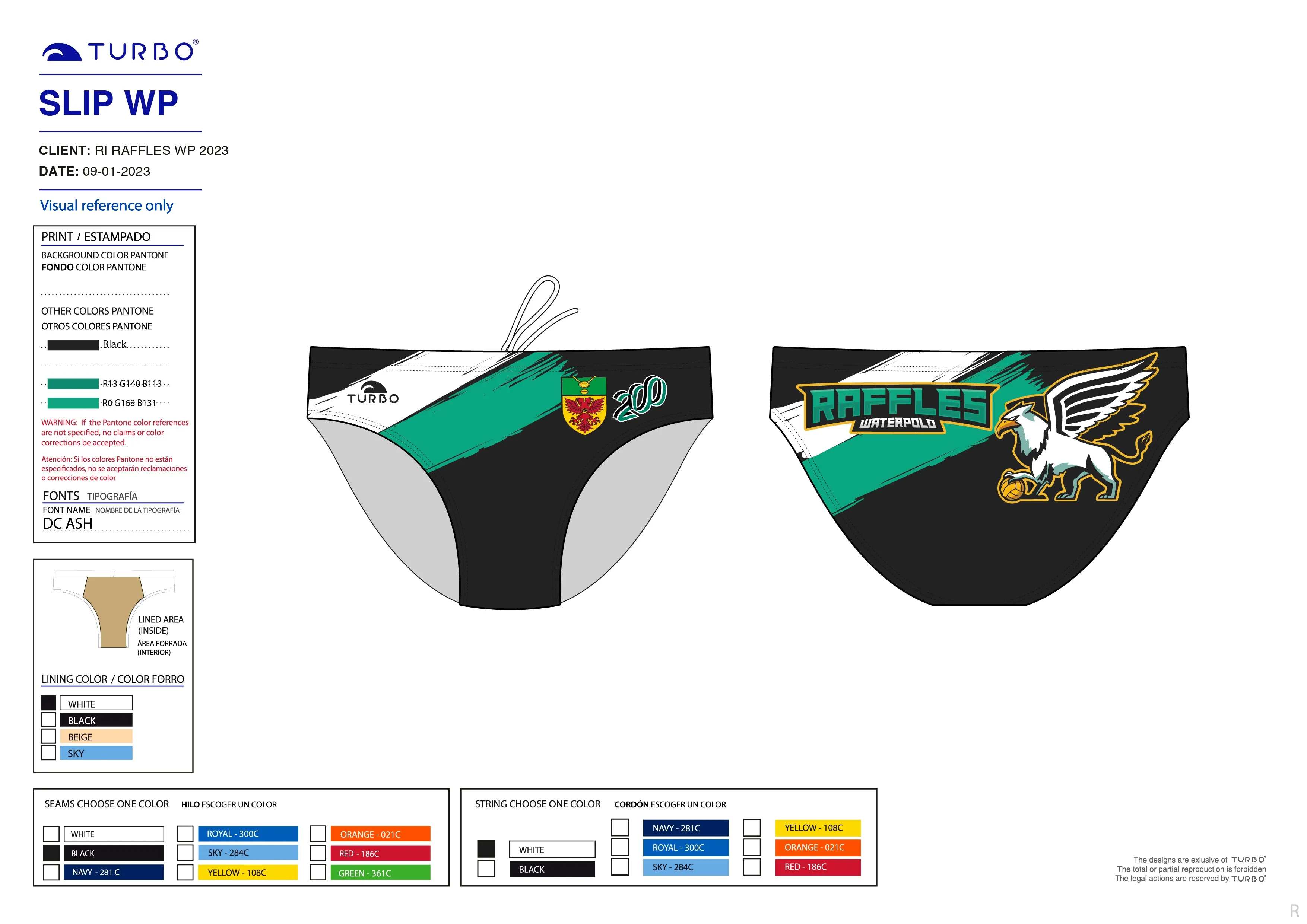 Past Custom Designed - RI 2023 - 200th Year - Boys/Men WP Trunks without Name (Pre-Order)