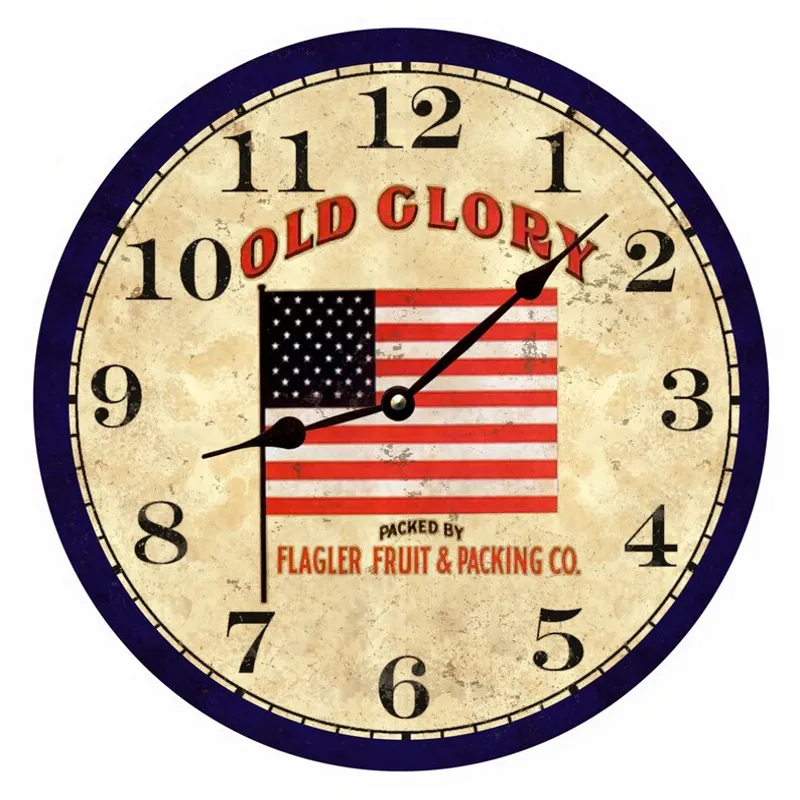 Patriotic Clock- Old Glory Wall Clock- 4th Of July Clock