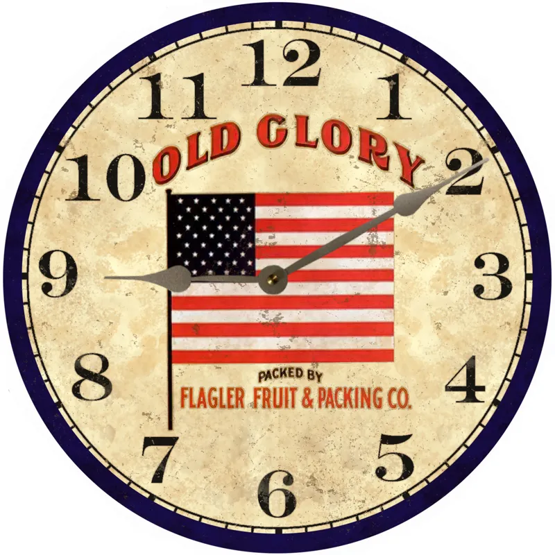 Patriotic Clock- Old Glory Wall Clock- 4th Of July Clock