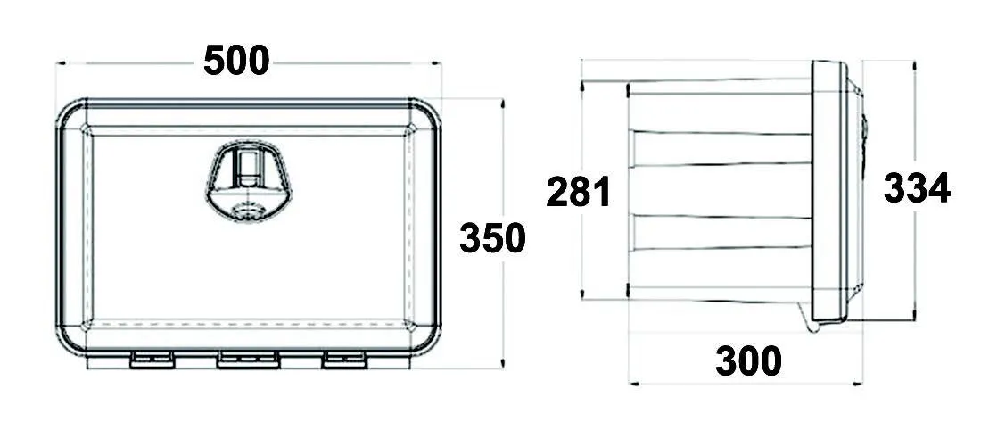 Plastic Tool Boxes - Single Lock - 30lt