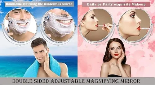 POPLEY Flexible Mirror Sheets Self-Adhesive Plastic Mirror Glass for Home Decoration (Oval Shape)