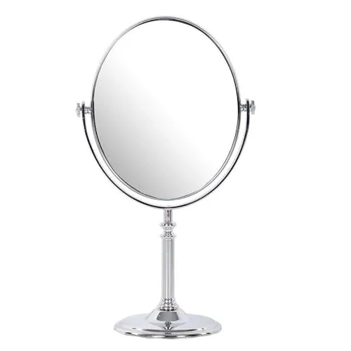 POPLEY Flexible Mirror Sheets Self-Adhesive Plastic Mirror Glass for Home Decoration (Oval Shape)