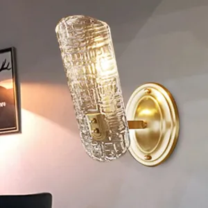 Prism Crystal Wall Sconce with 1/2 Lights - Brass Mount for Corridors