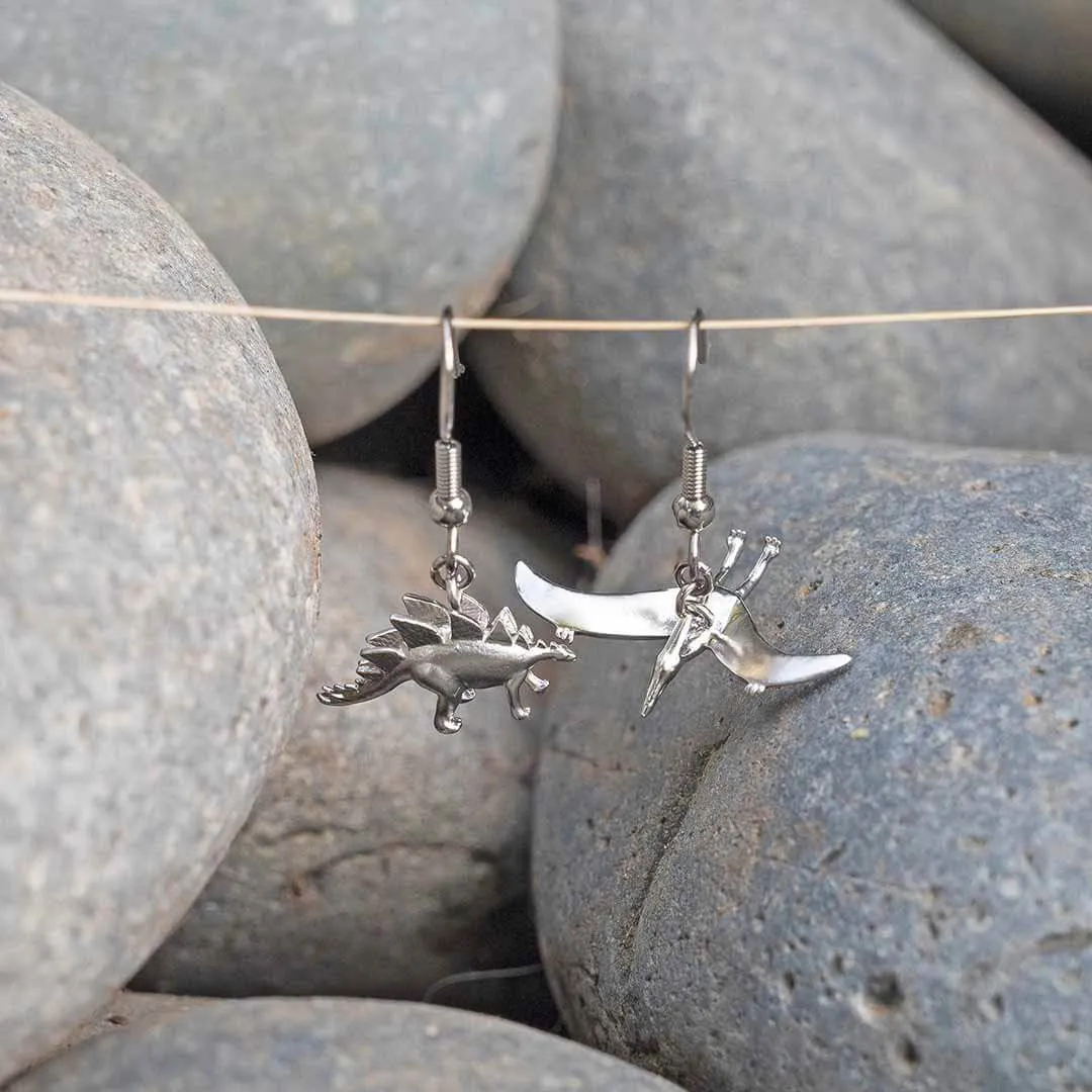 Pteradactyl & Stegosaurus Earrings