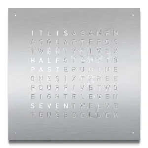 QLOCKTWO Wall Clock | Brushed Stainless Steel
