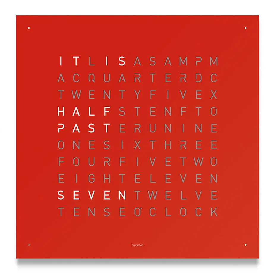QLOCKTWO Wall Clock | Powder Coated Steel