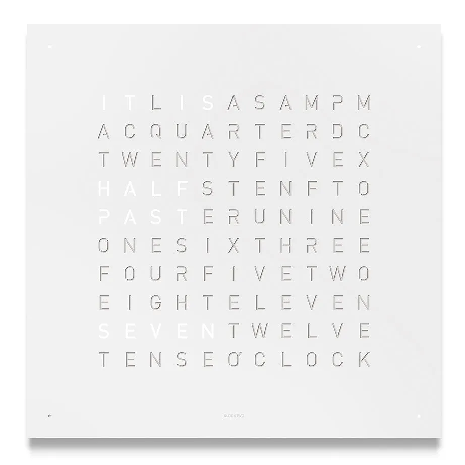QLOCKTWO Wall Clock | Powder Coated Steel