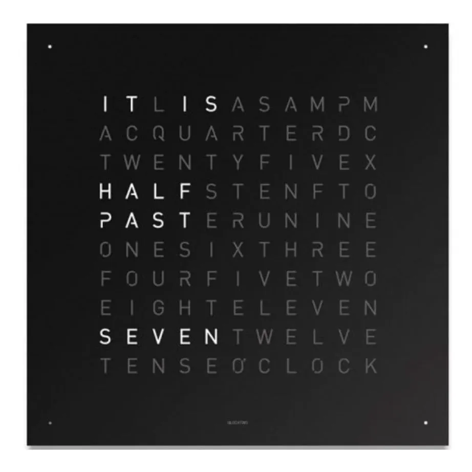 QLOCKTWO Wall Clock | Powder Coated Steel