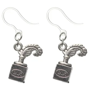 Quill Pen & Ink Bottle Dangles Hypoallergenic Earrings for Sensitive Ears Made with Plastic Posts