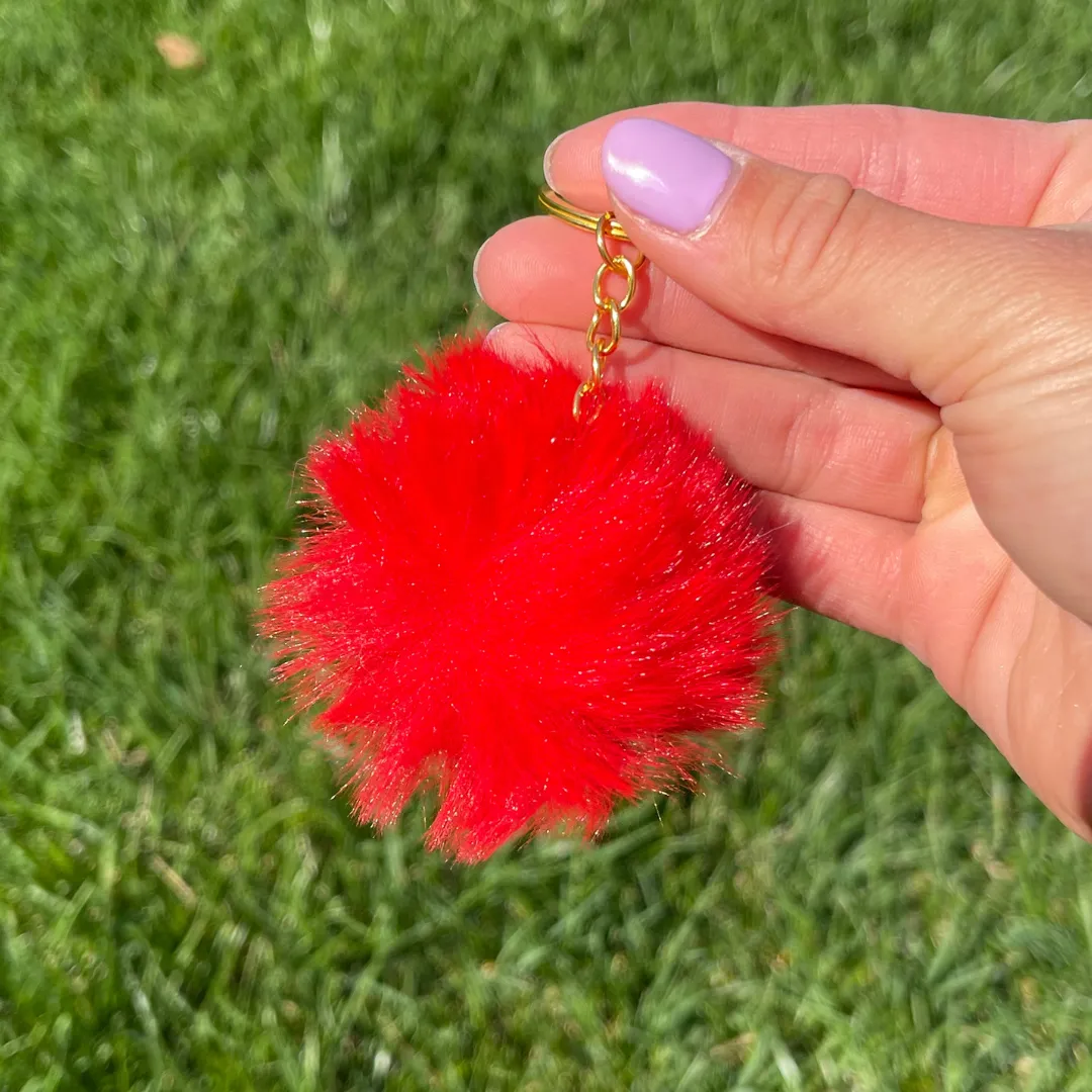 Red PomPom Water Bottle Charm