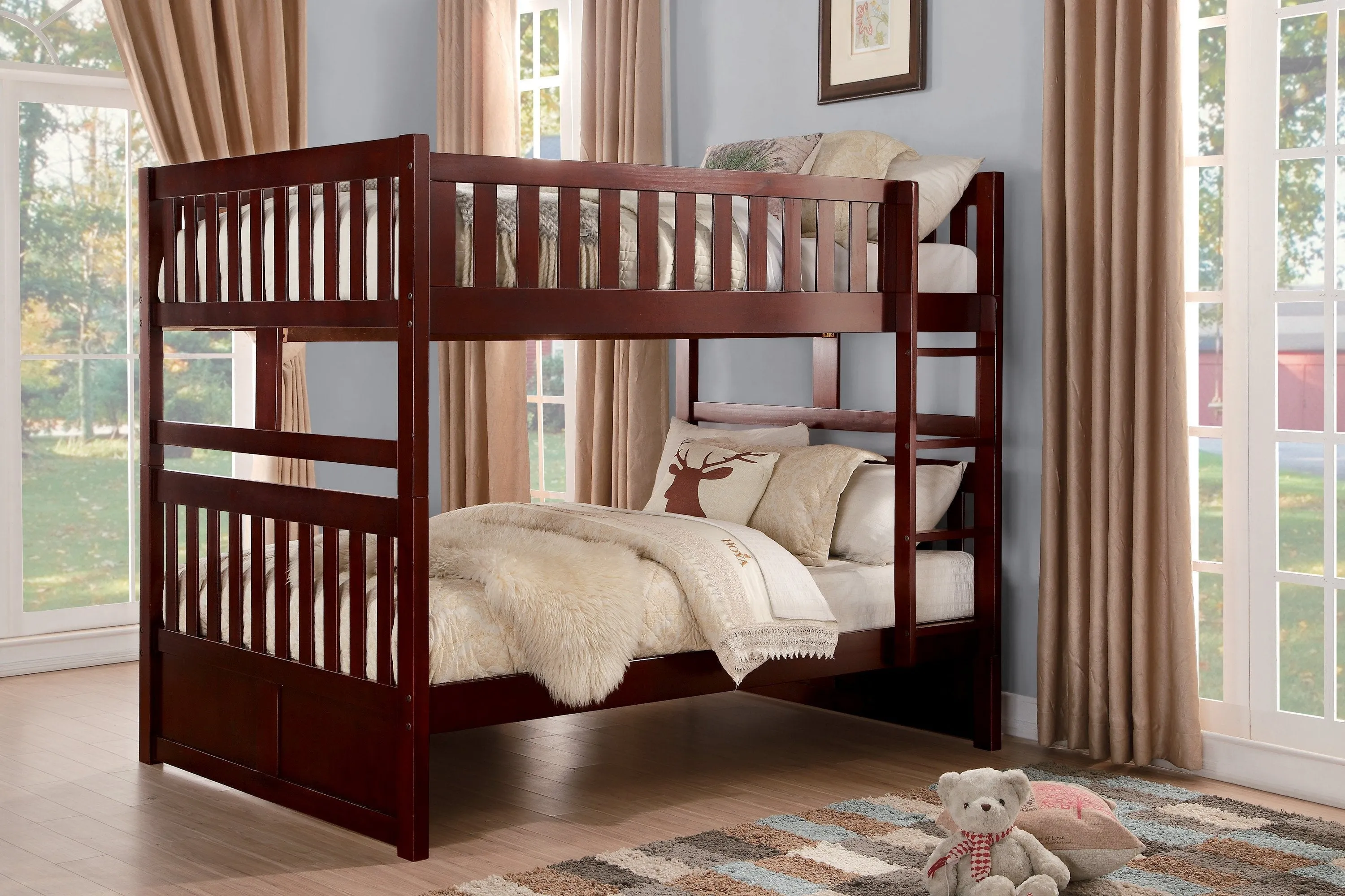 Rowe Cherry Full/Full Bunk Bed