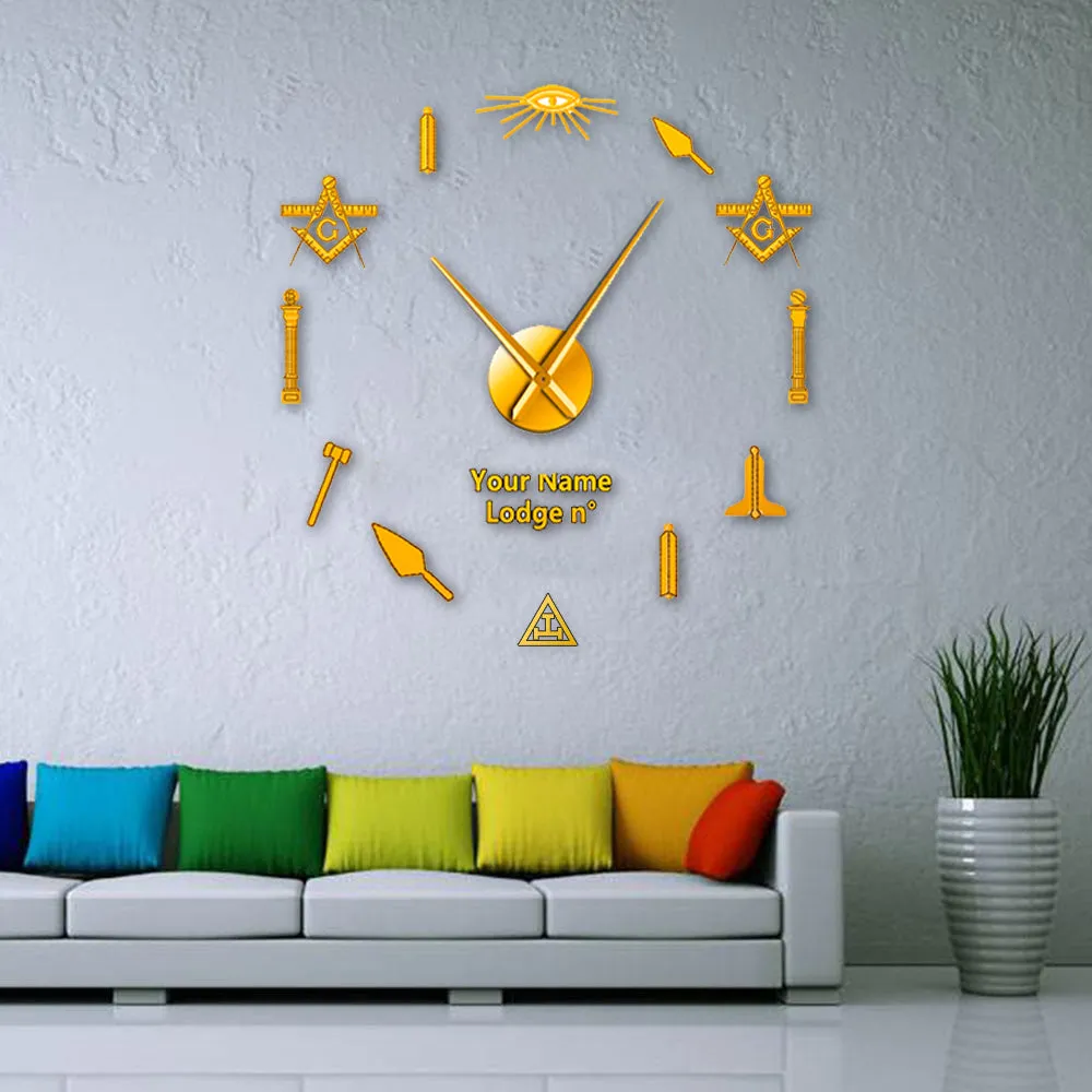 Royal Arch Chapter Clock - Frameless Design