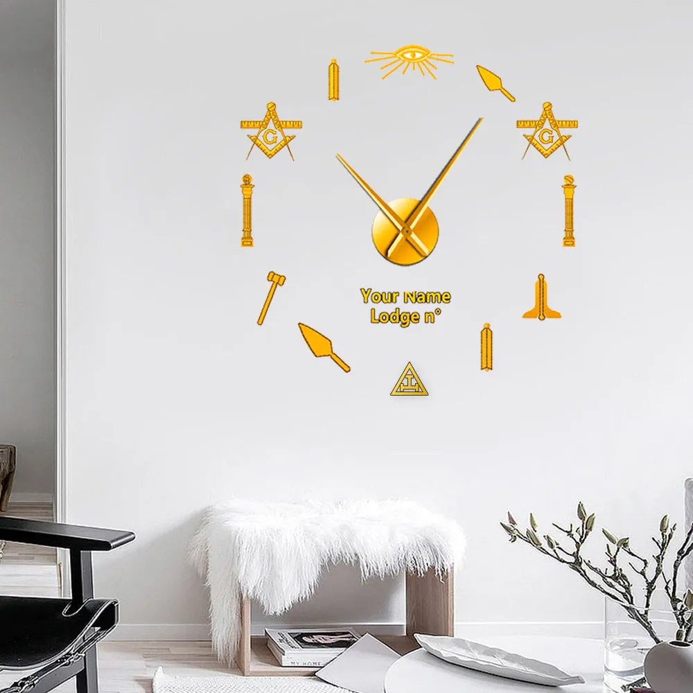 Royal Arch Chapter Clock - Frameless Design