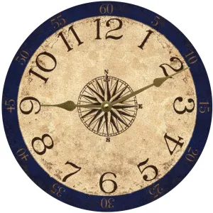 Rustic Compass Clock – Vintage Nautical Charm for Your Home