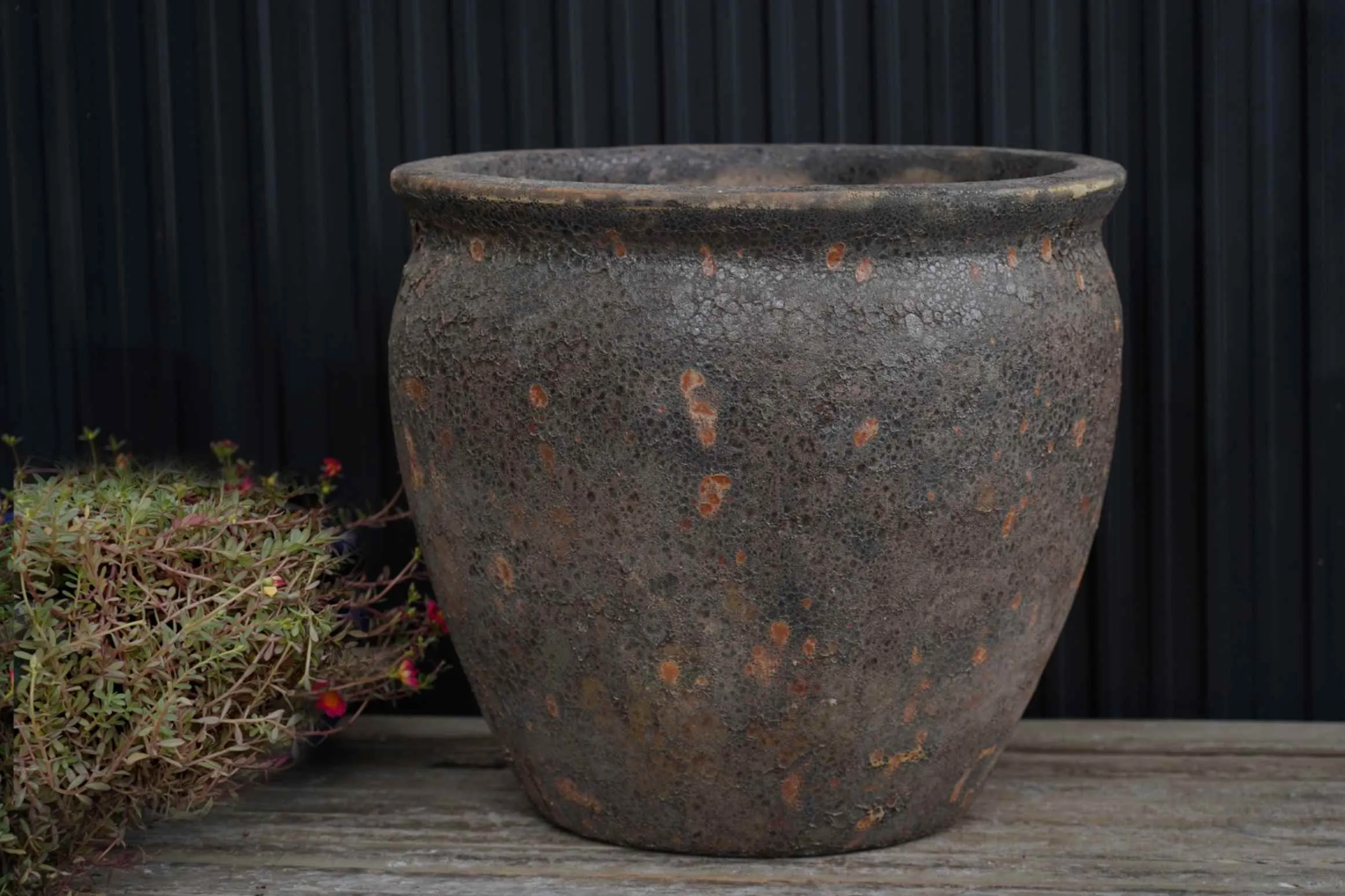 Rustic Pottery - Earthy Brown Ceramic Planters | Online Ceramic Pots with Unique Painting Ideas(set of 3)