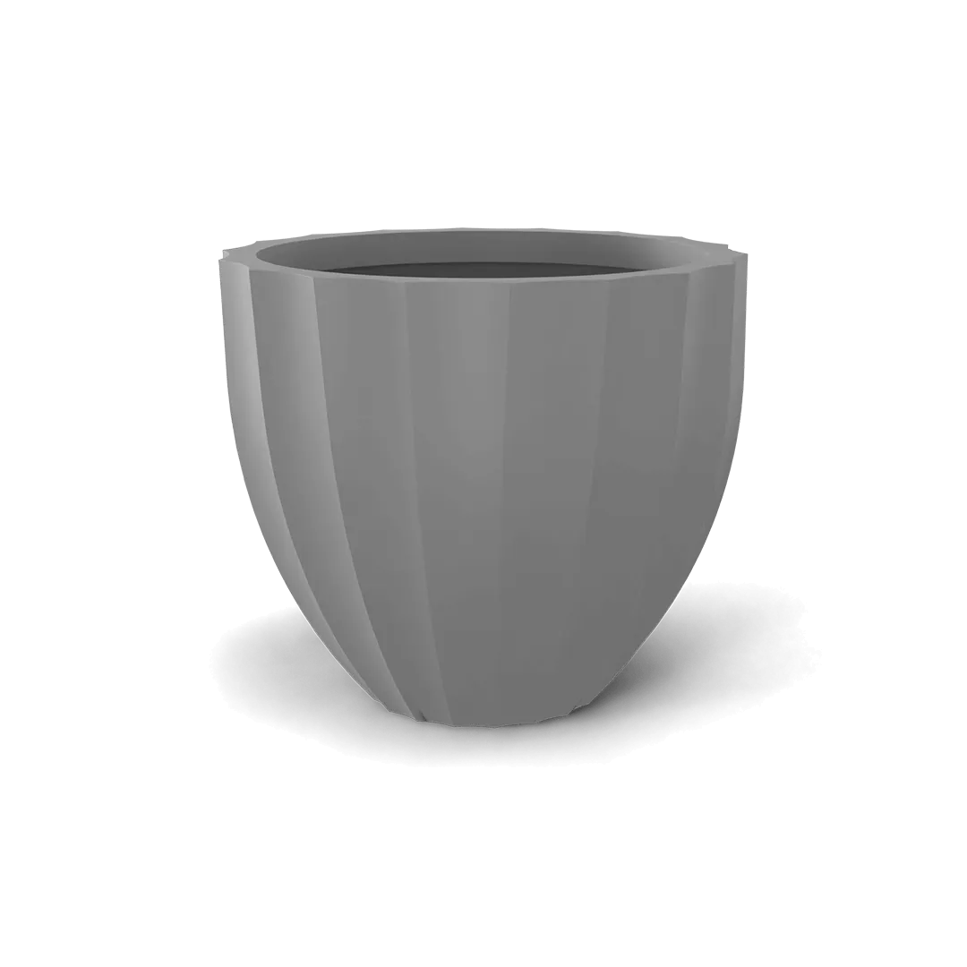 Santa Barbara Low Fluted Round Planter