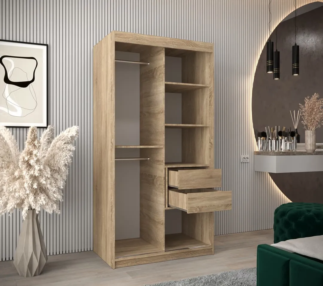 Seville Sliding Door Wardrobe 100cm
