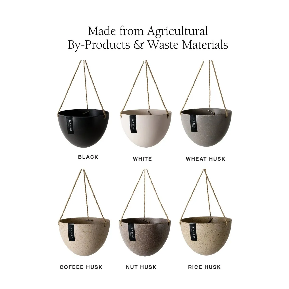 Signature Stone Hanging Planter Pot 8 Inch (Round Bottom)
