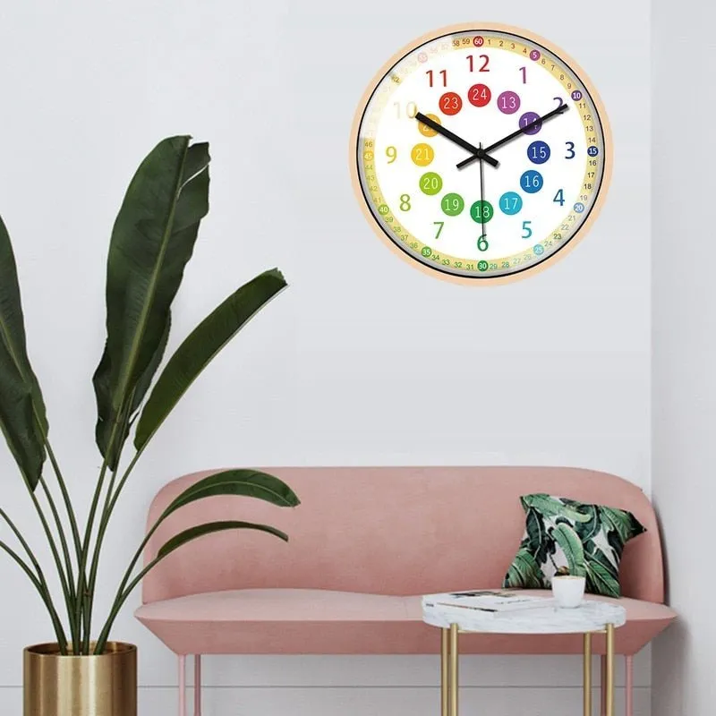 Silent Non-Ticking Kids Wall Clock