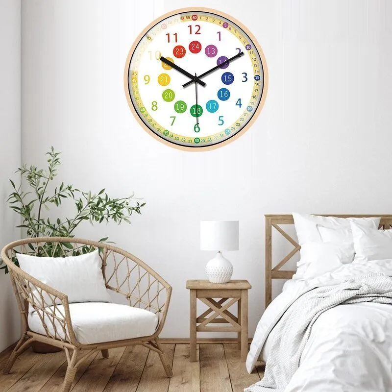 Silent Non-Ticking Kids Wall Clock