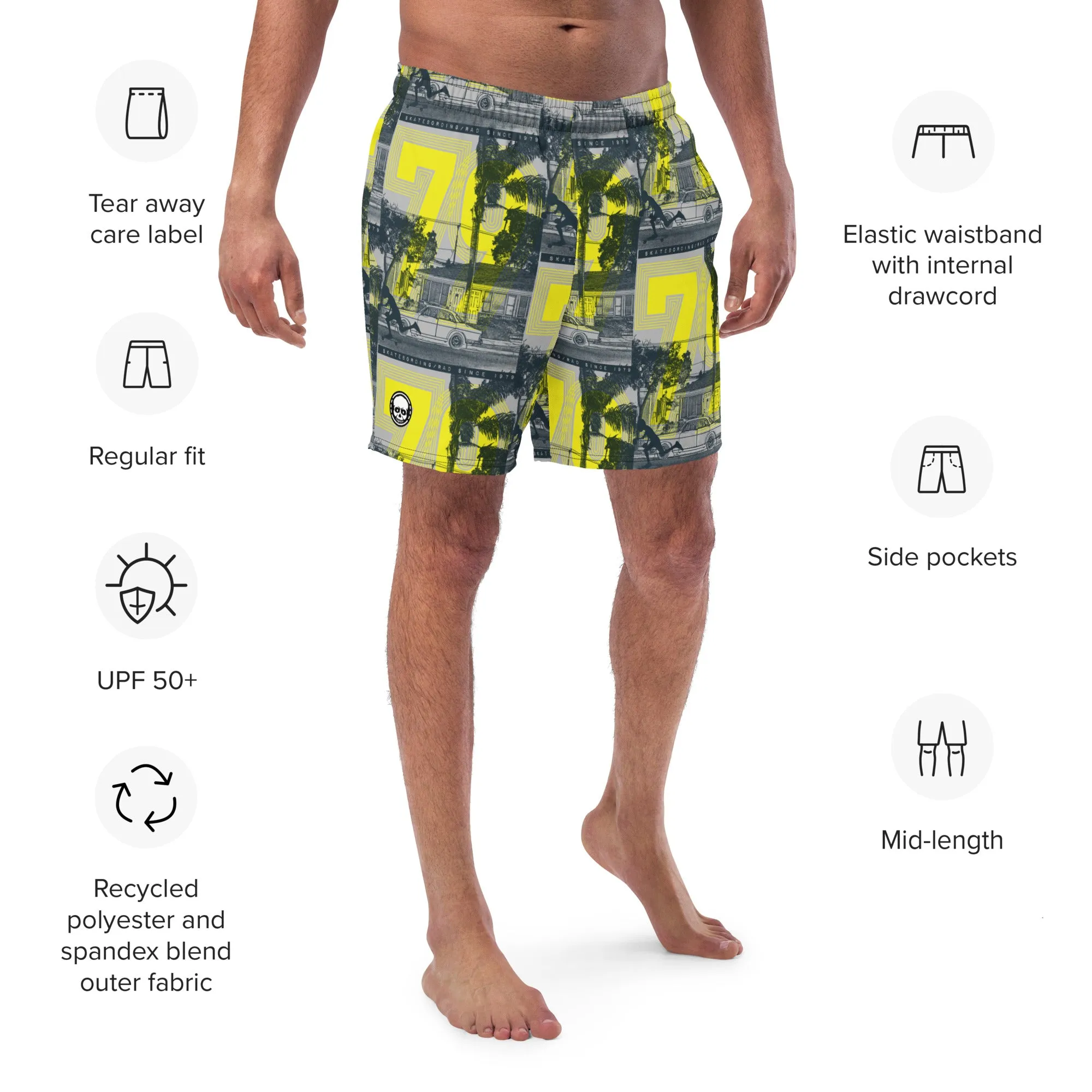 Skate Rad Since 1979 Men's swim trunks
