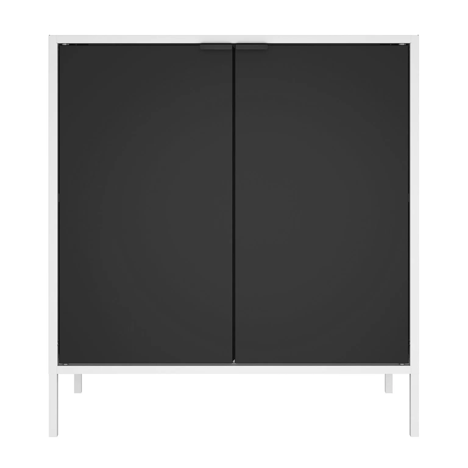 Smart Double Wide 29.92" High Cabinet in White and Black