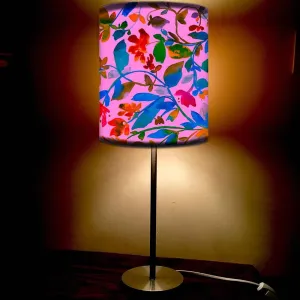 Stainless Steel Table Lamp For Living Room Bedroom -   Floral Watercolour