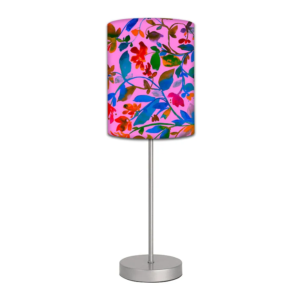 Stainless Steel Table Lamp For Living Room Bedroom -   Floral Watercolour