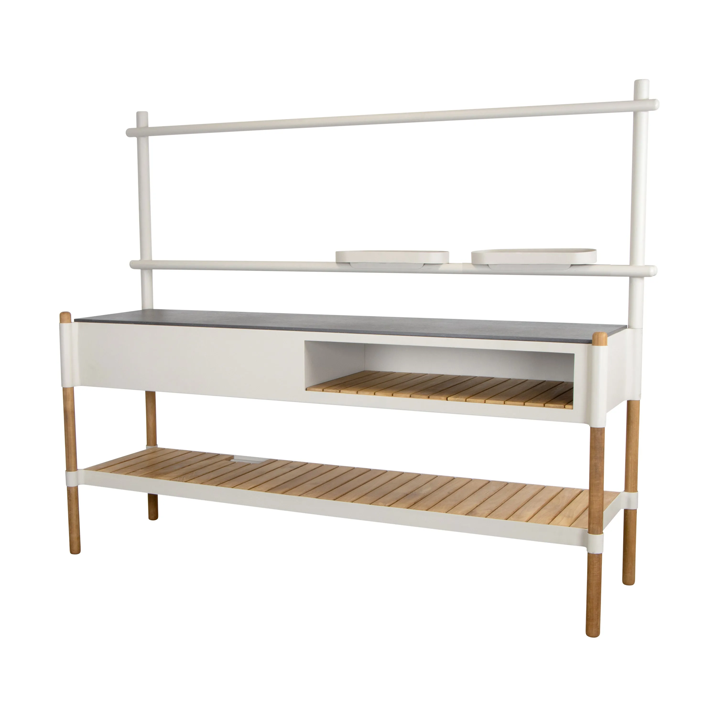 Sticks Outdoor Kitchen with Teak Shelf
