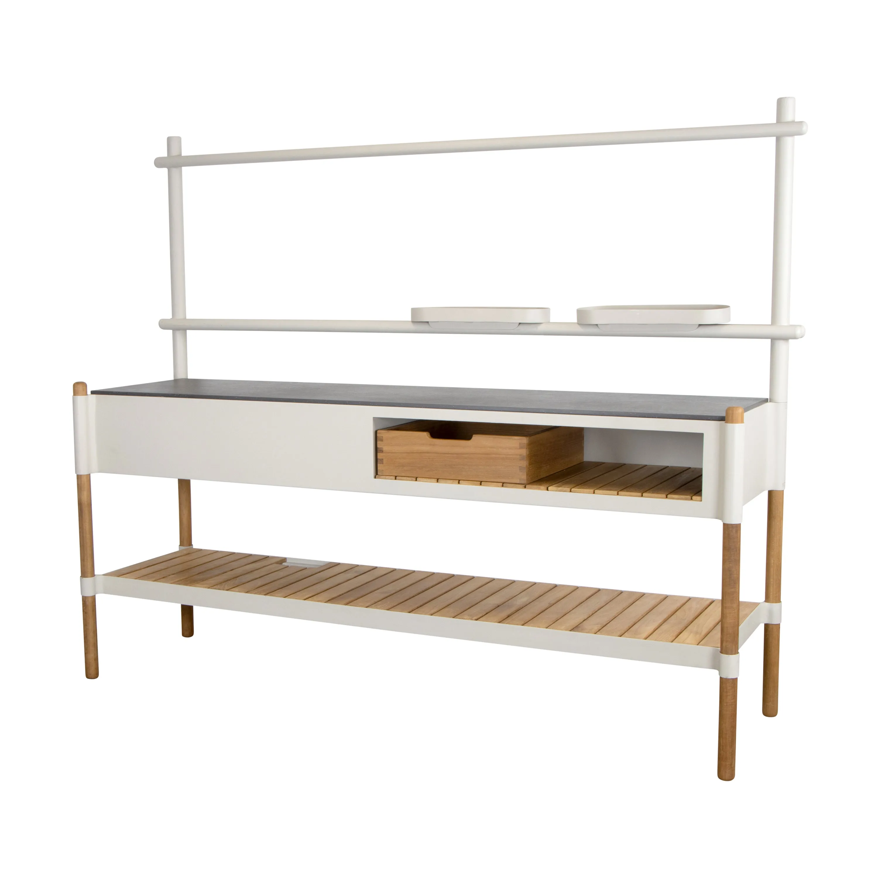 Sticks Outdoor Kitchen with Teak Shelf