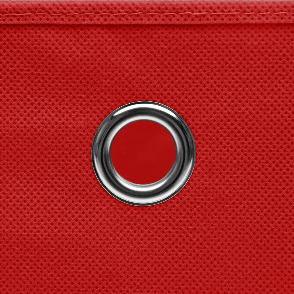 Storage Boxes 4 pcs Non-woven Fabric 28x28x28 cm Red