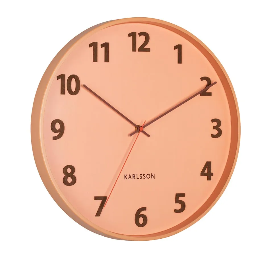 Summertime Wall Clock – Soft Orange (40cm)