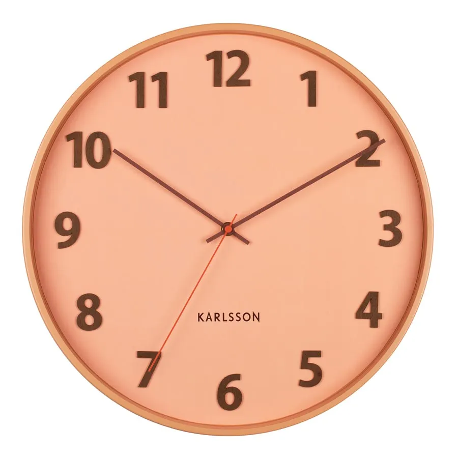 Summertime Wall Clock – Soft Orange (40cm)