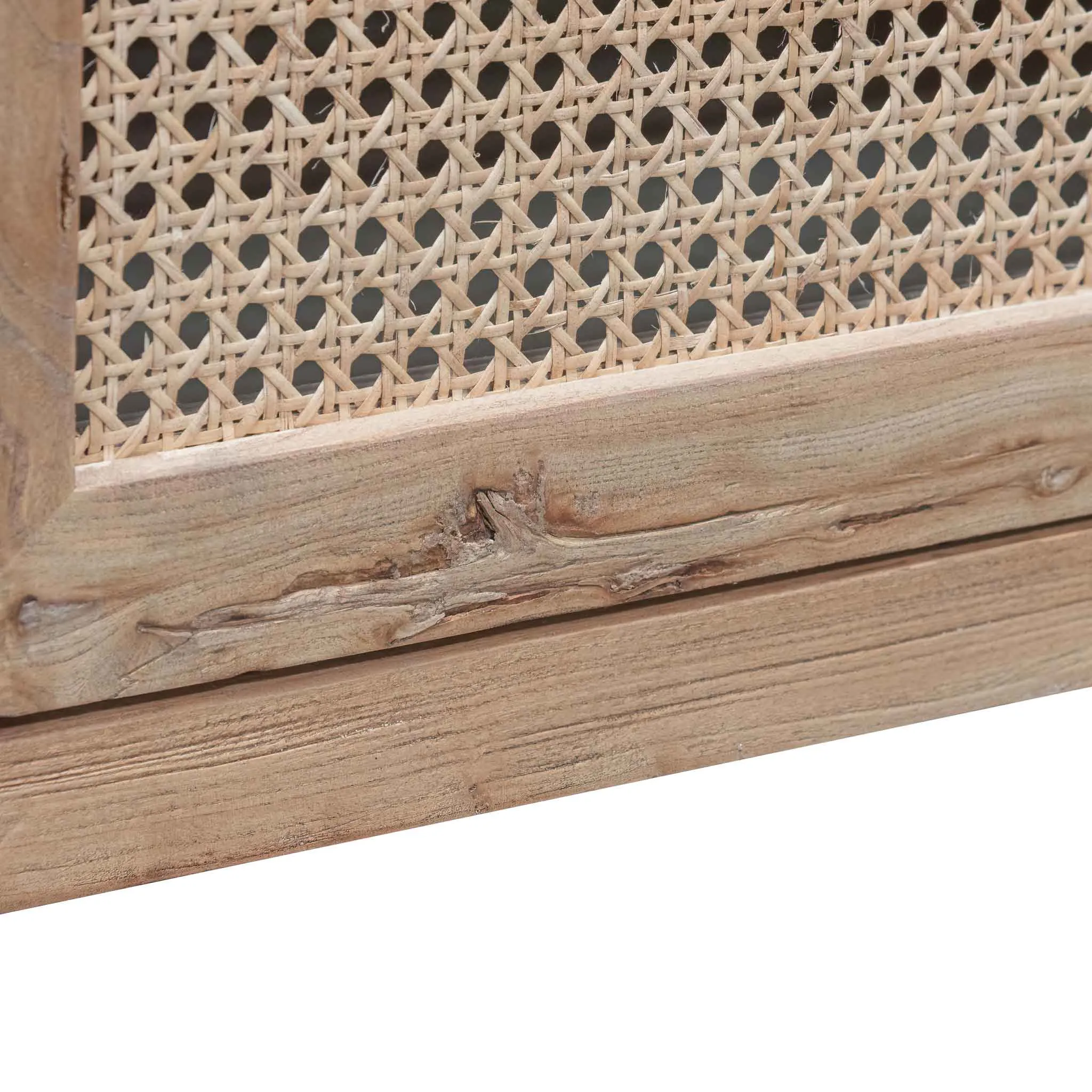 Tapia 2m TV Entertainment Unit - Natural with Rattan Doors