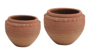 Textured Terra Cotta Pot