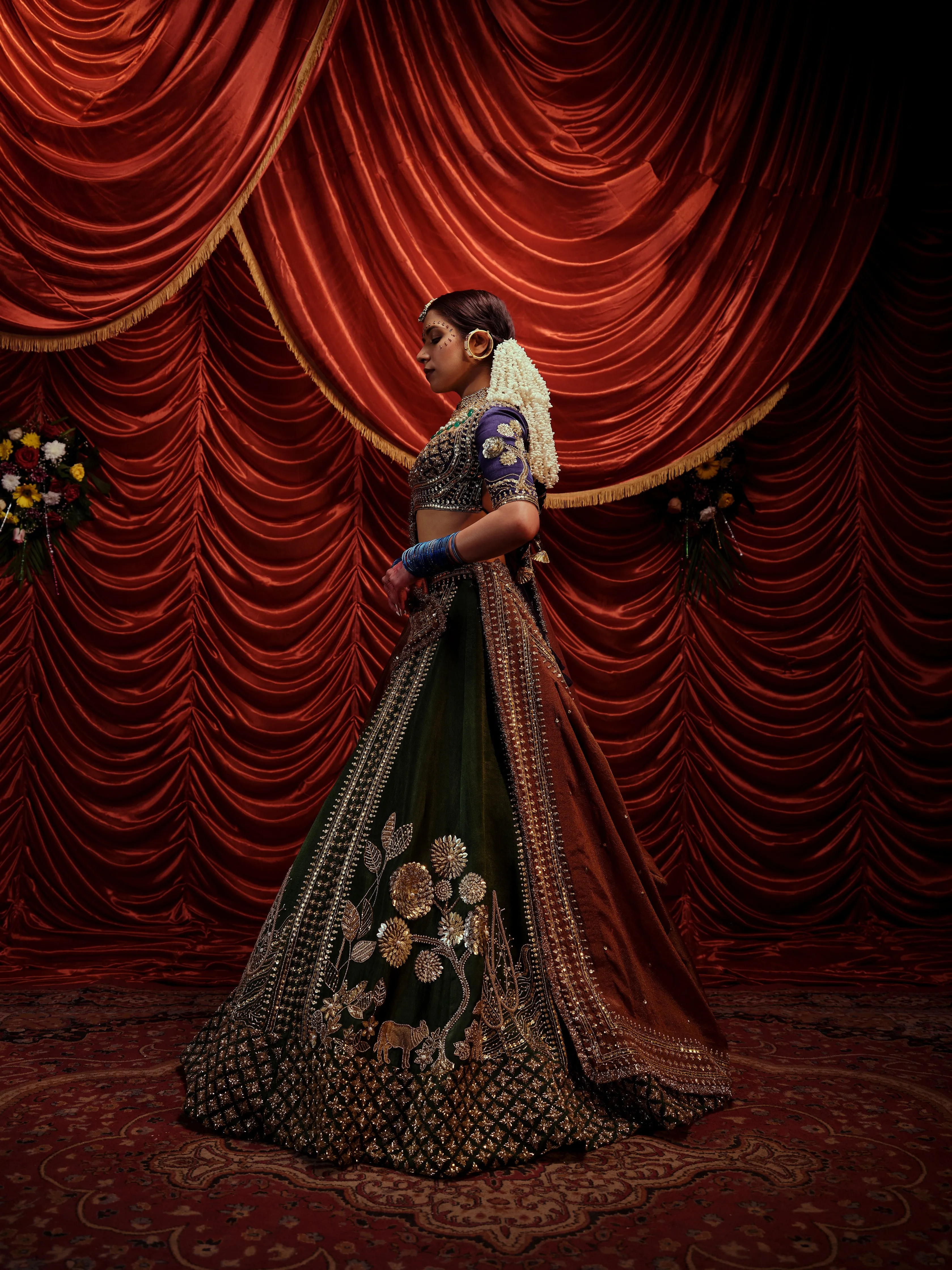 Unique 3 piece lehenga set