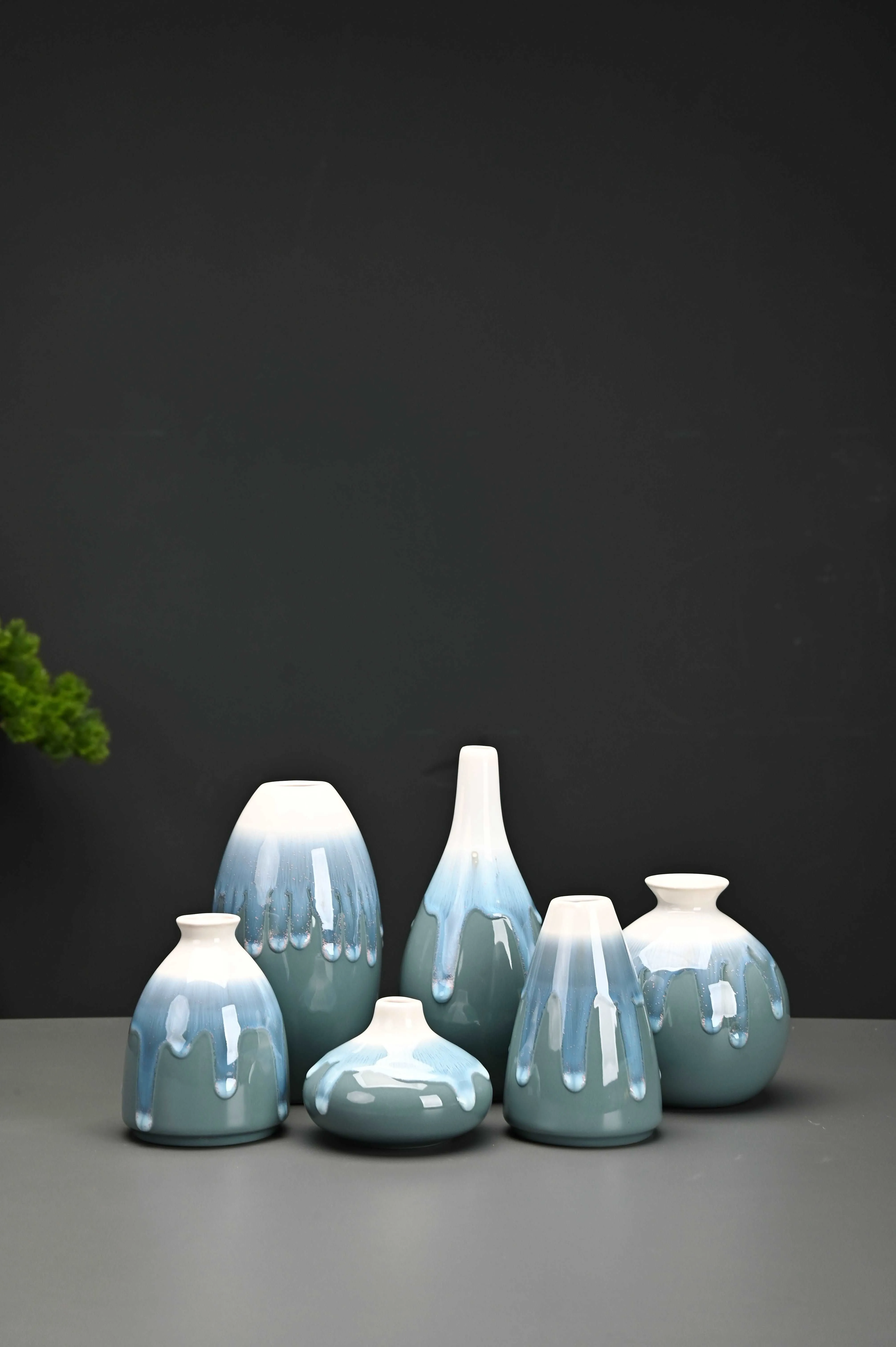 Unveil the Beauty of Tradition: Modern Celadon Vases for Your Home(SET OF 6）