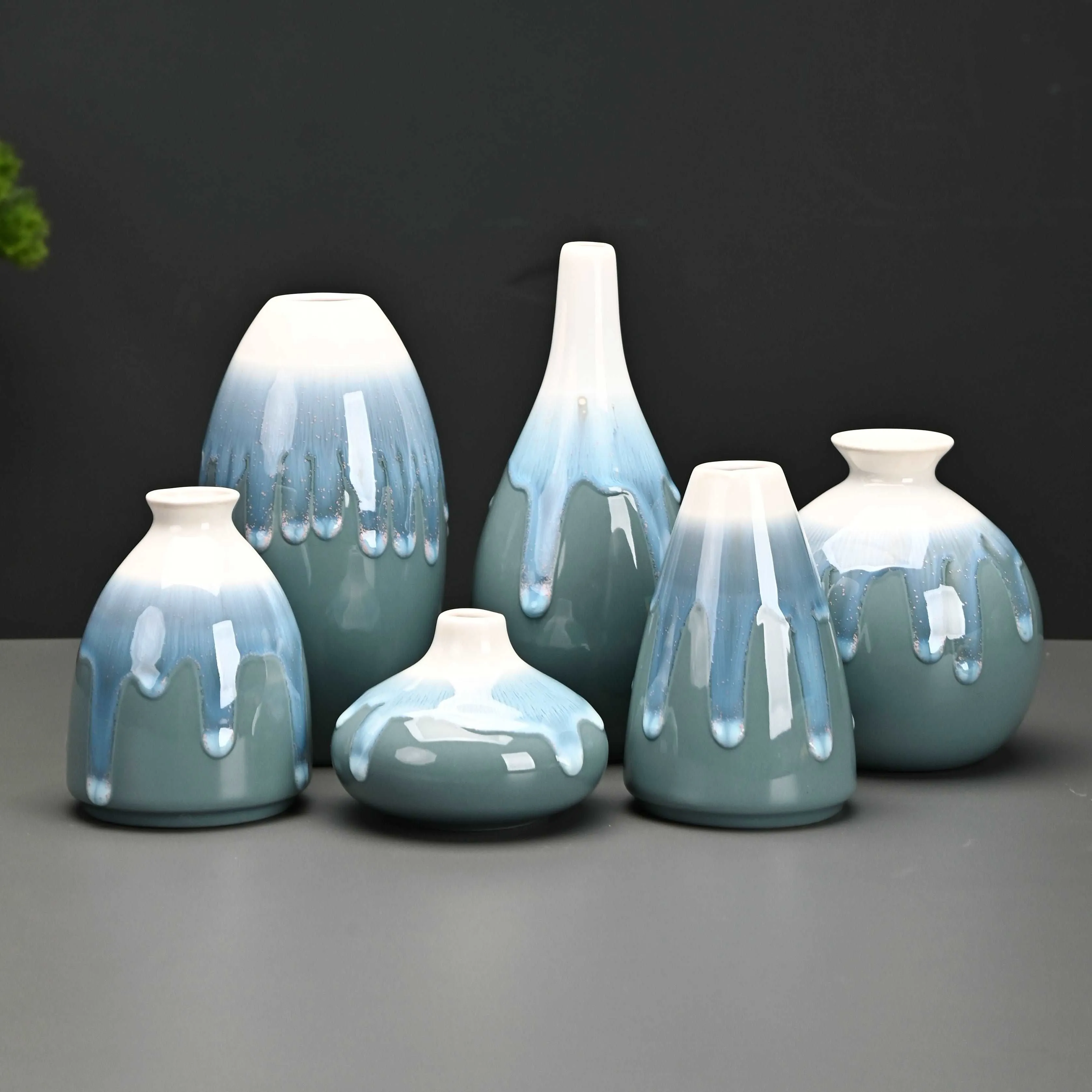 Unveil the Beauty of Tradition: Modern Celadon Vases for Your Home(SET OF 6）