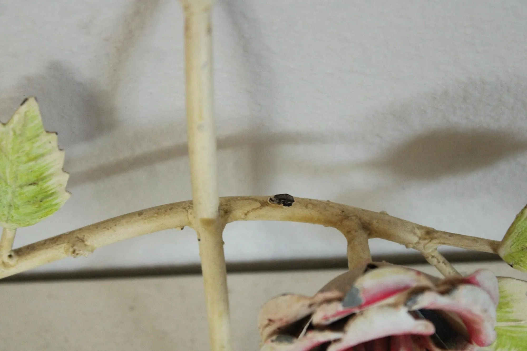 Vintage 1990s Anthropologie Metal Toleware Flower Hooks