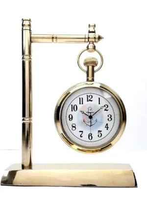 Vintage Brass Desk Clock Table Clock Antique Nautical Clock Brass Antique Table Clock for Home and Office Decoration Gift Item